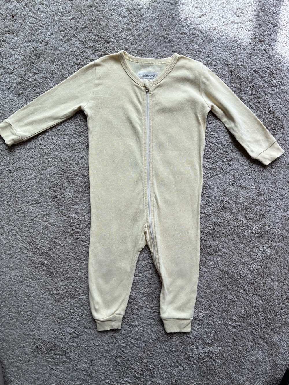 Mini Mioche Pastel Yellow Footless One-Piece